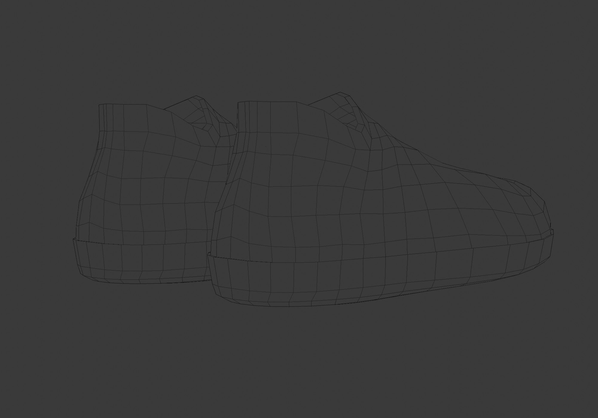 gray simple shoes 3D model_8