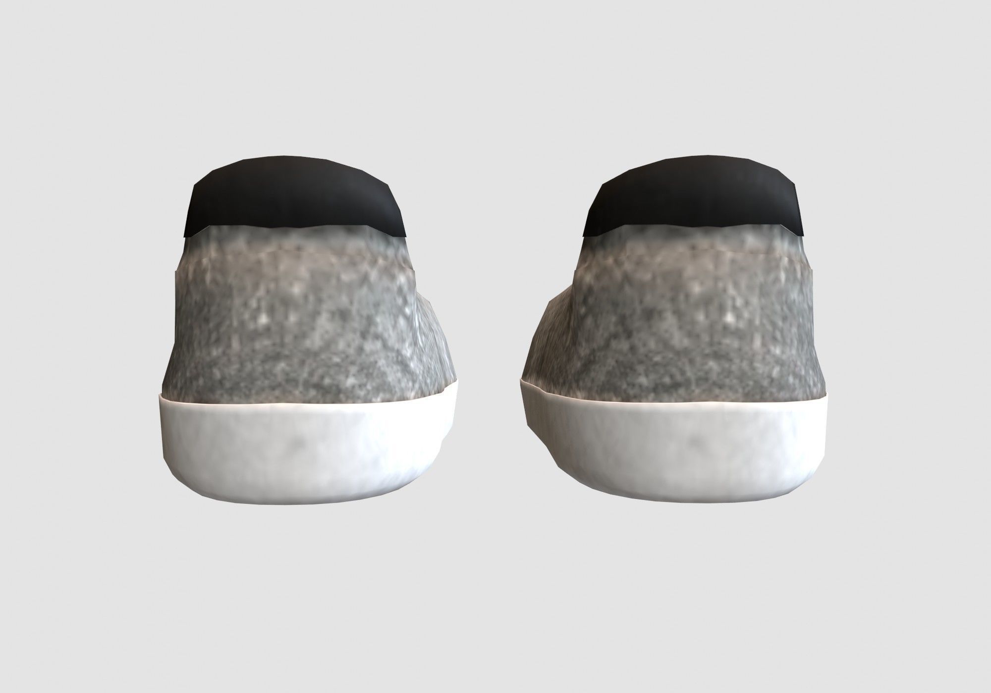 gray basic shoes  3D model_4