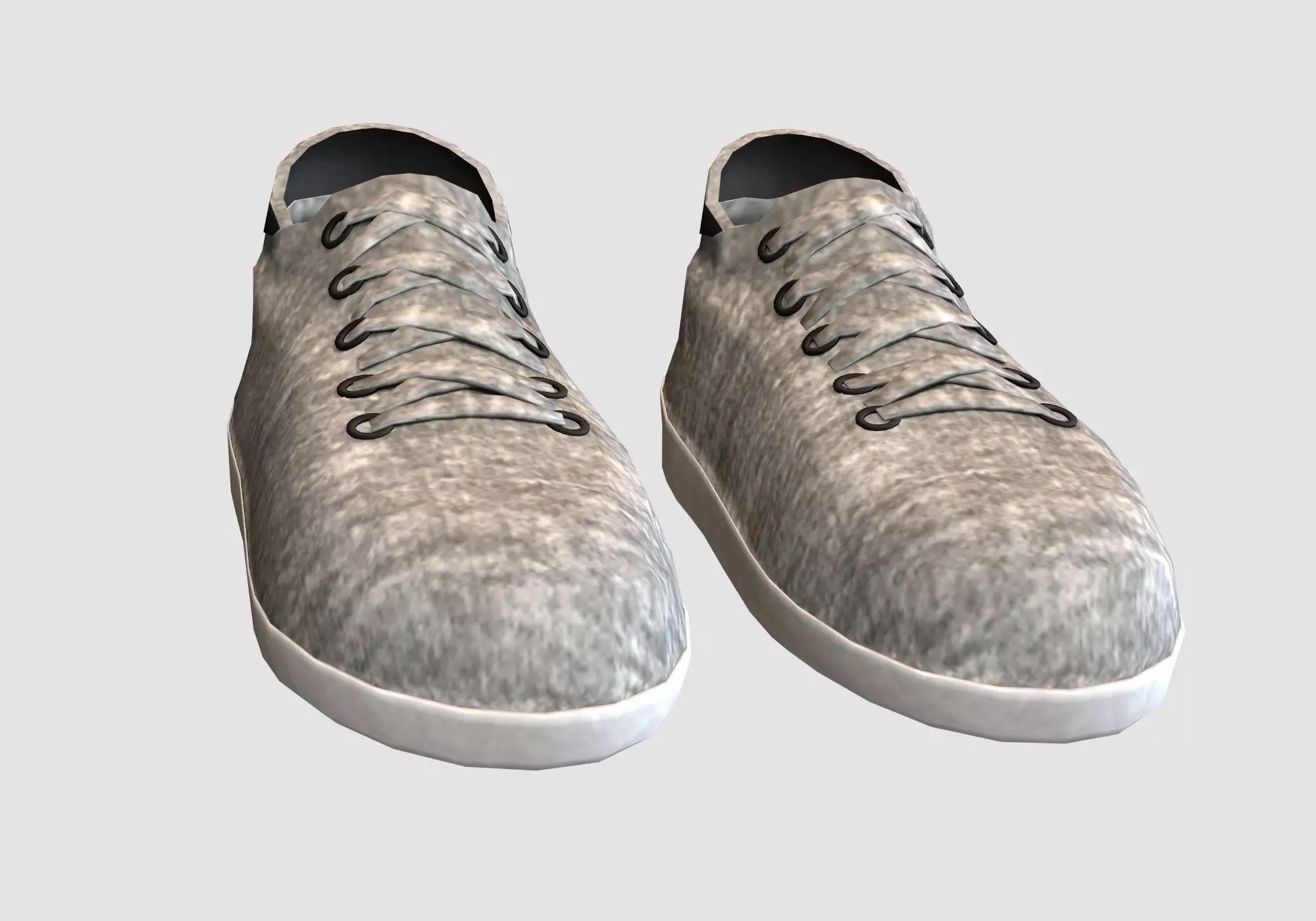 gray basic shoes  3D model_0