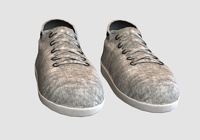 gray basic shoes  3D model