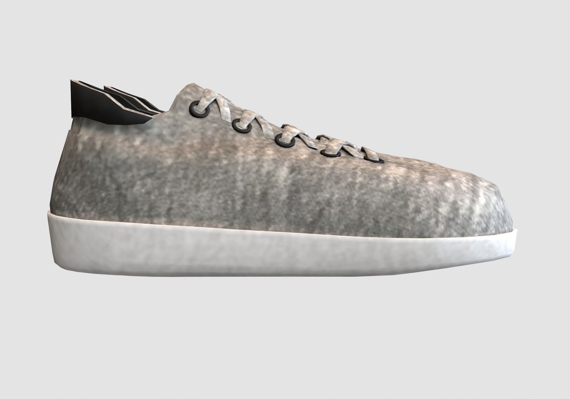 gray basic shoes  3D model_2