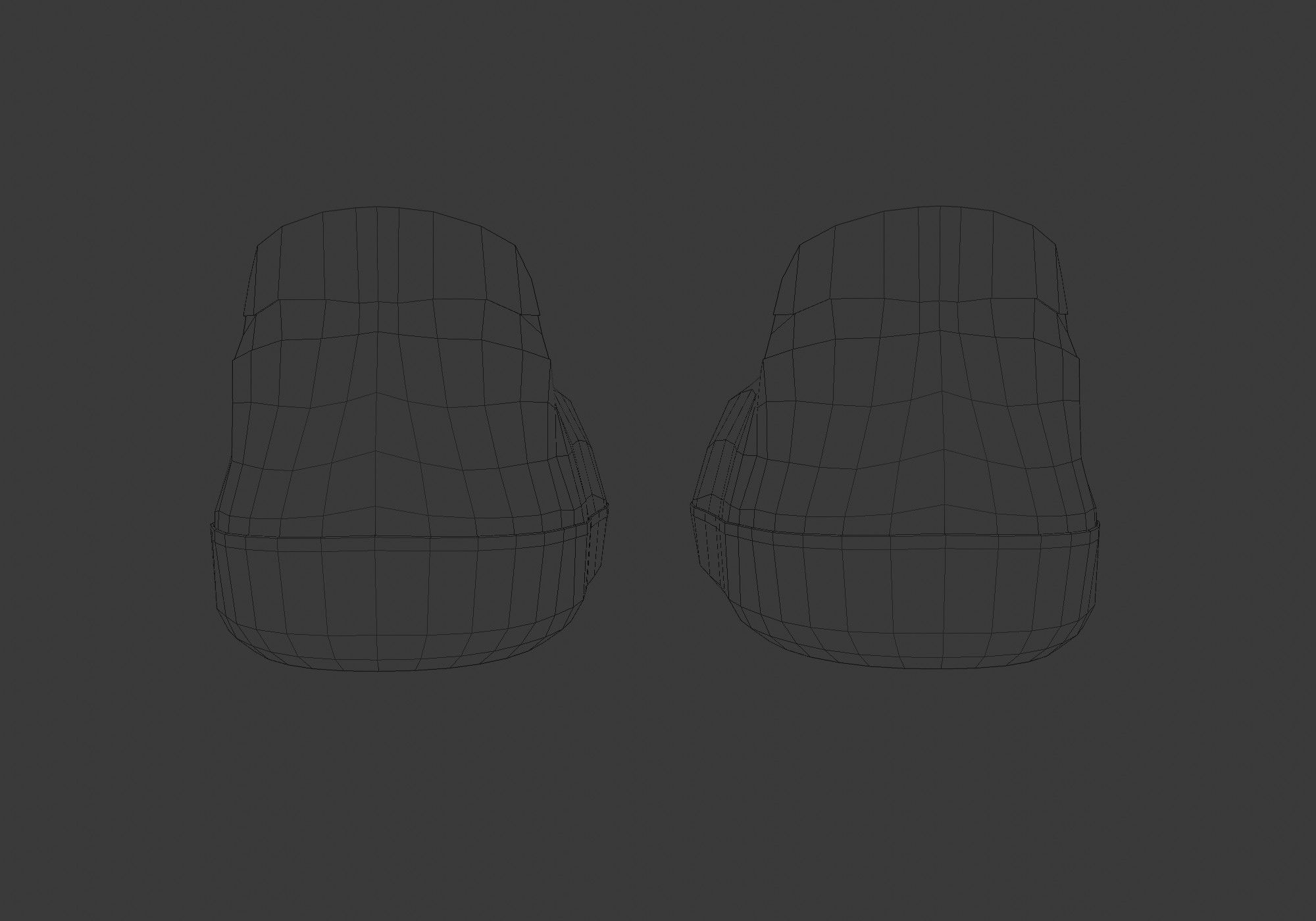 gray basic shoes  3D model_9