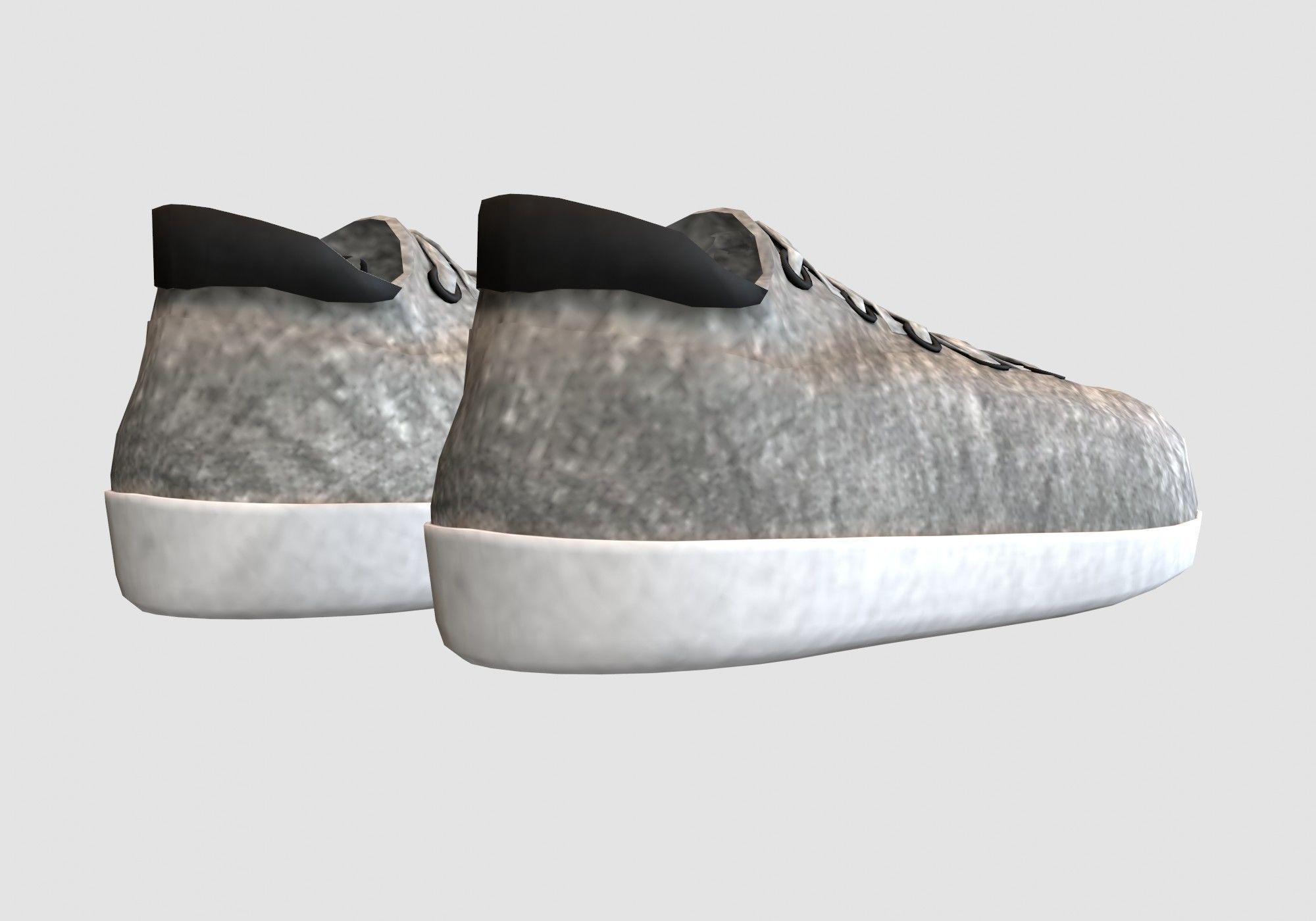 gray basic shoes  3D model_3