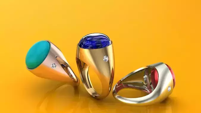 Signet Ring STL 3D Model for Jewelry Design