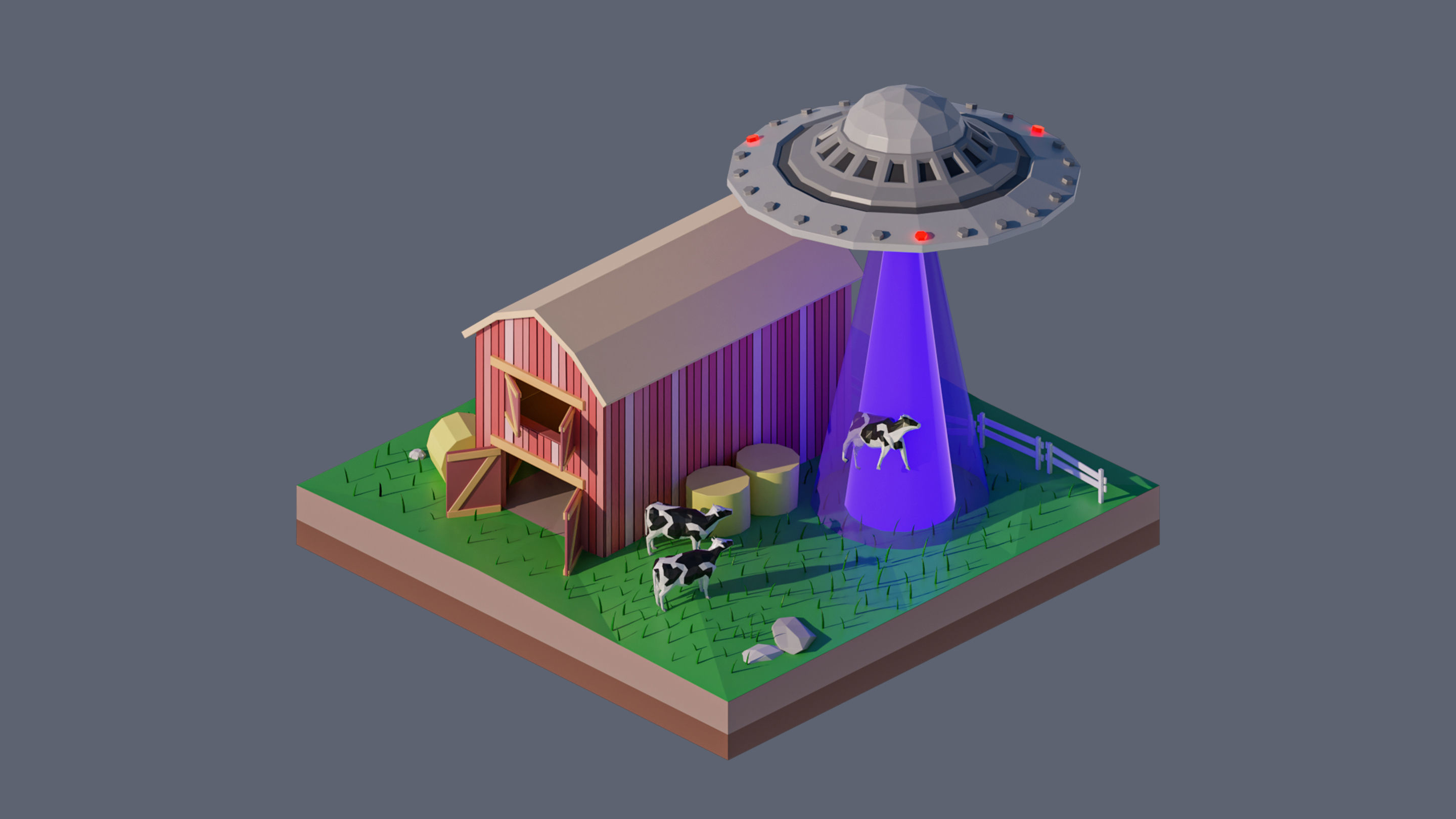 Worlds Square Low-poly 3D model_70