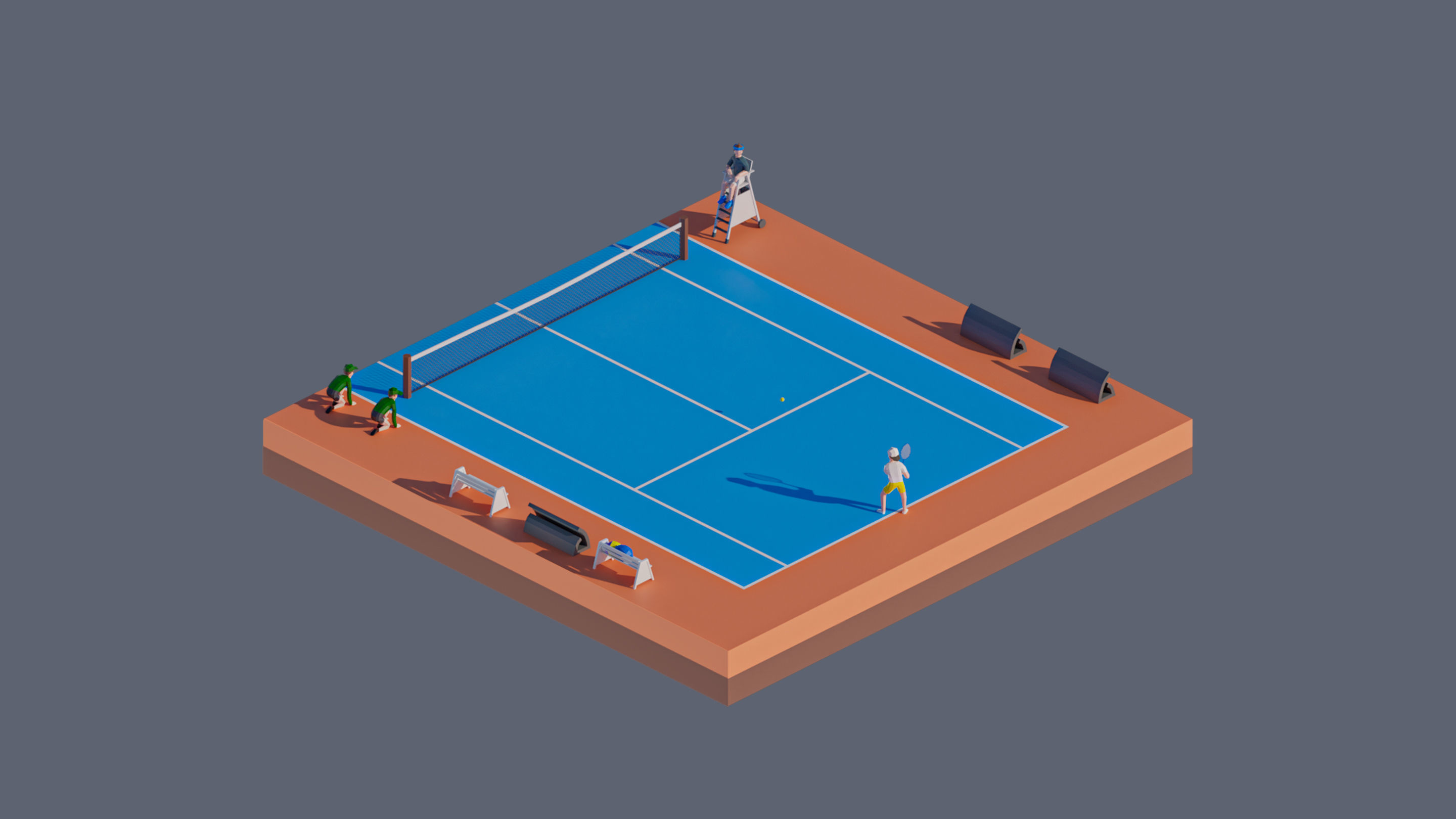 Worlds Square Low-poly 3D model_96