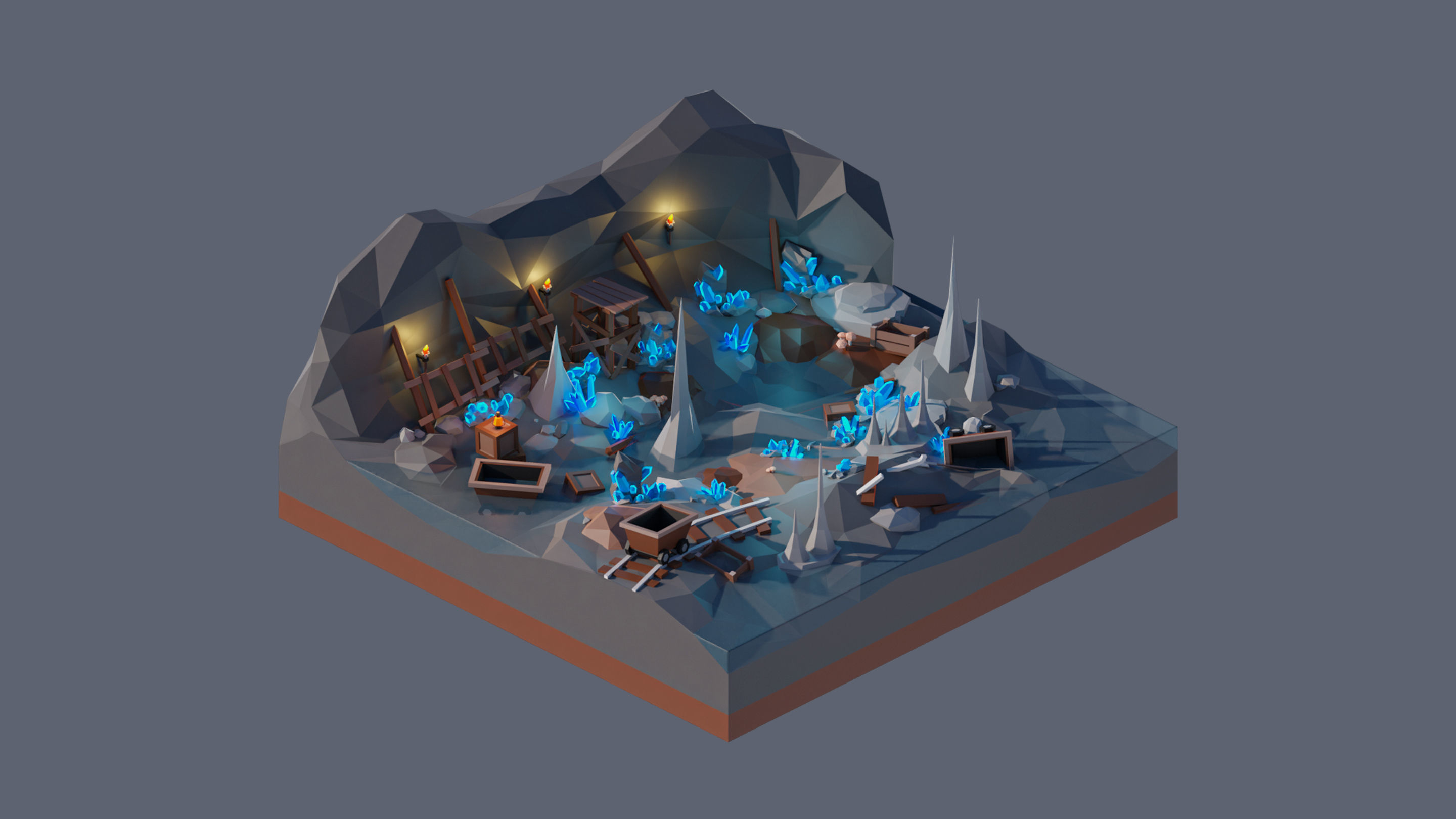 Worlds Square Low-poly 3D model_91
