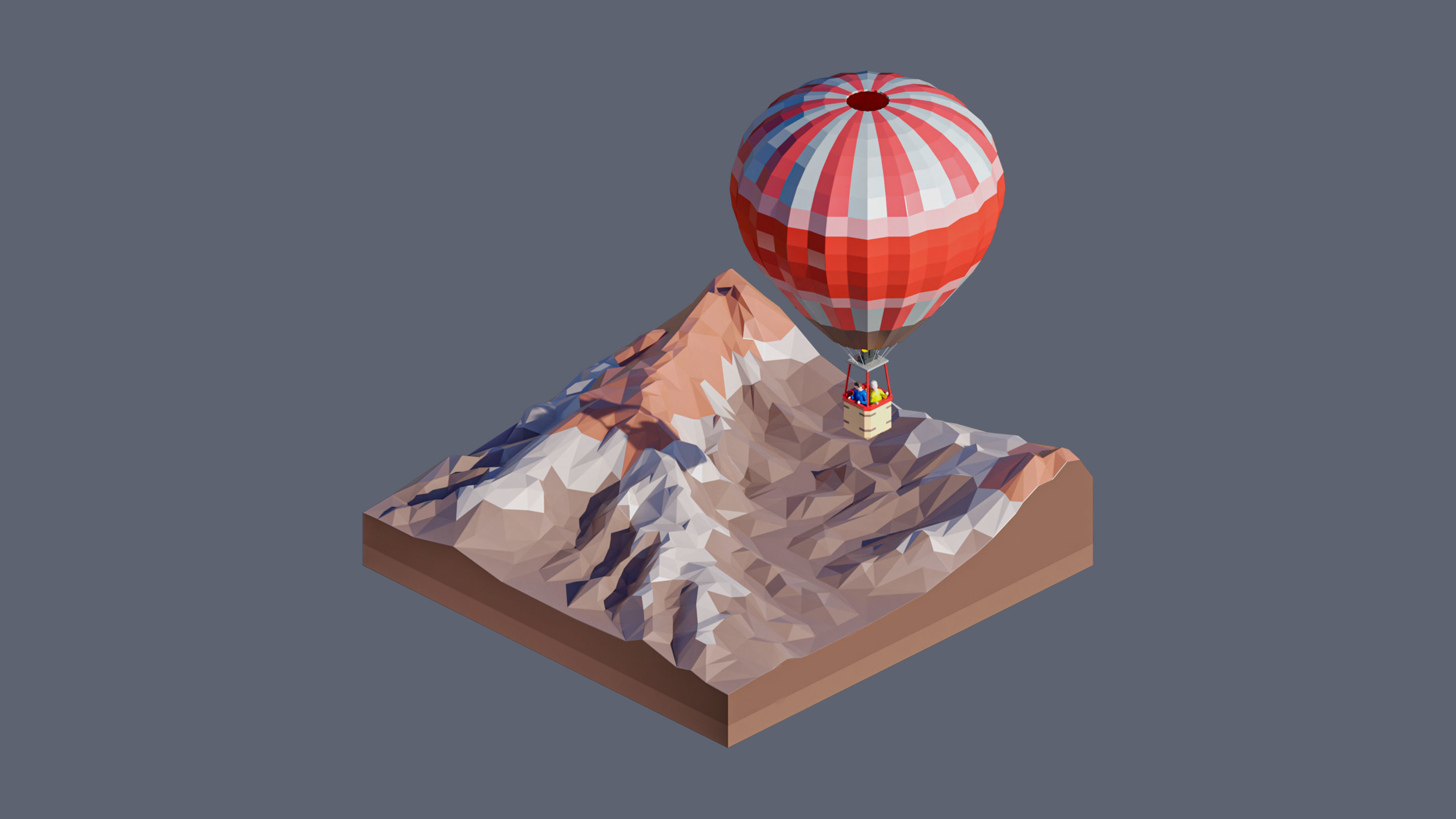 Worlds Square Low-poly 3D model_81