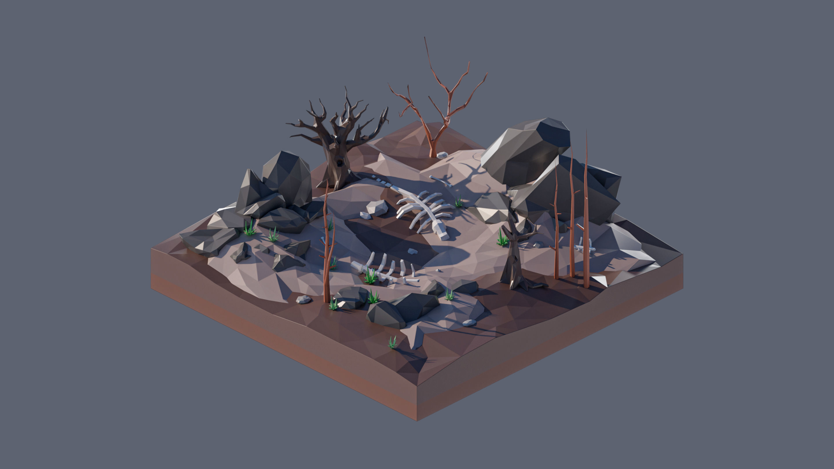 Worlds Square Low-poly 3D model_52