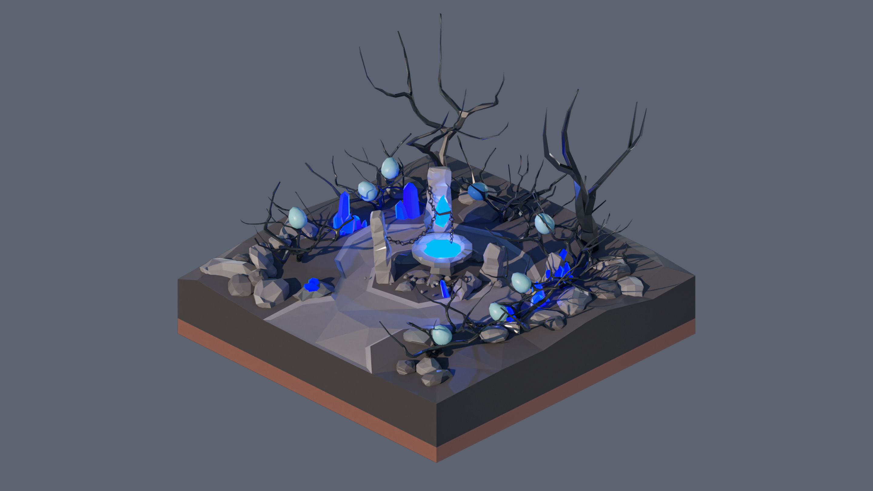Worlds Square Low-poly 3D model_74