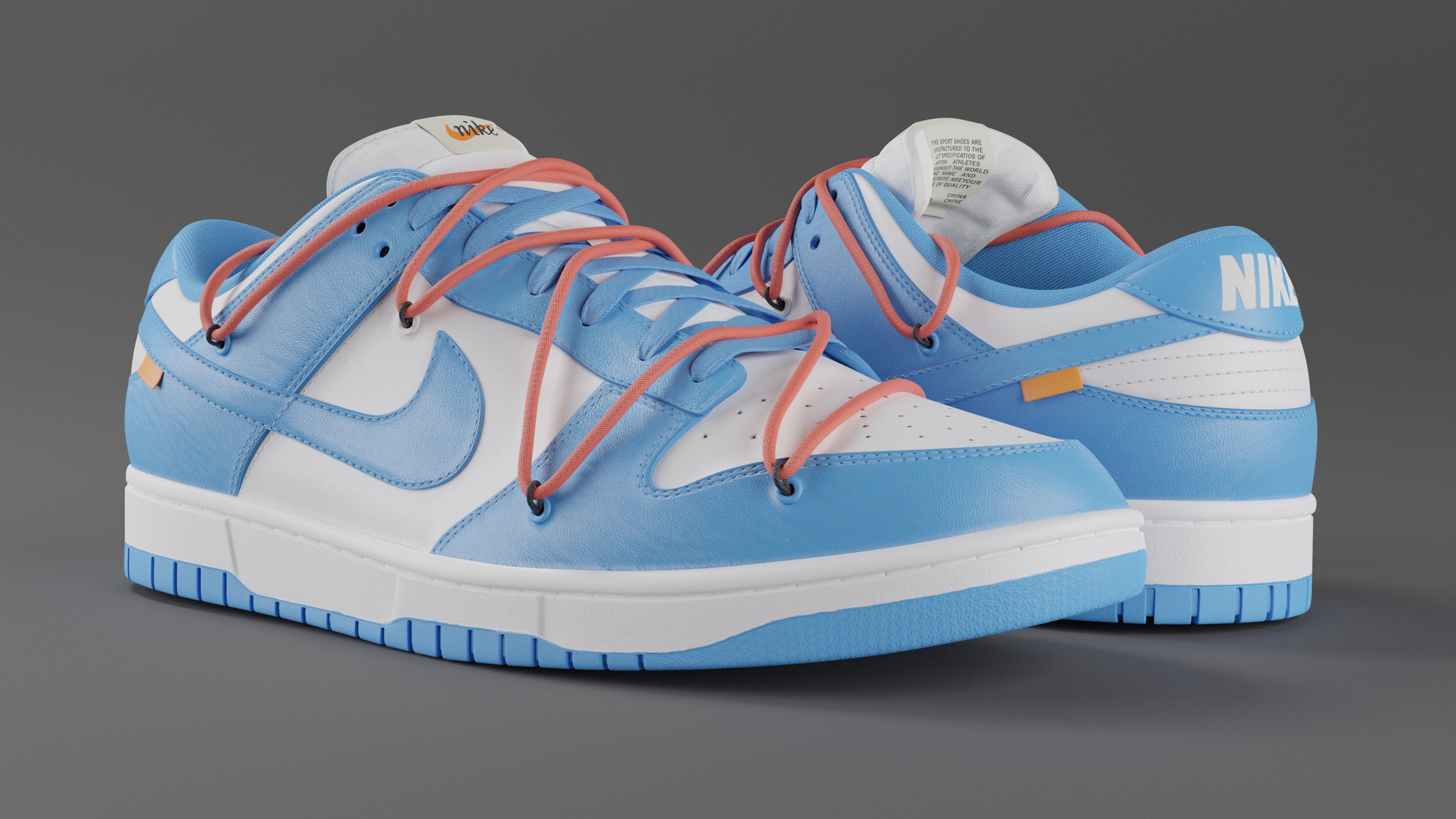 off white dunk low university blue
