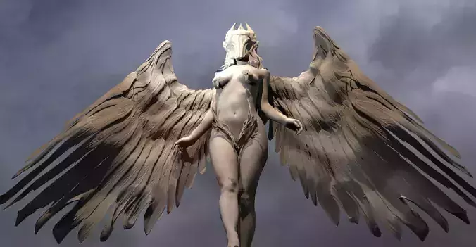 Valkyrie statue Winged 3