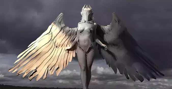 Valkyrie statue Winged 4