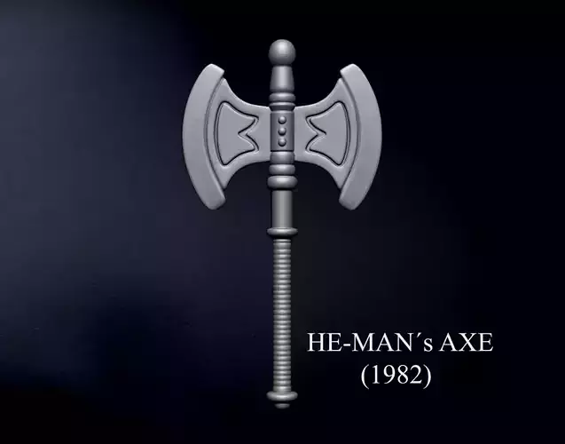 3D PRINTABLE HE-MAN AXE - 1982 - HIGHLY ACCURATE HEMAN AXE 3D print model