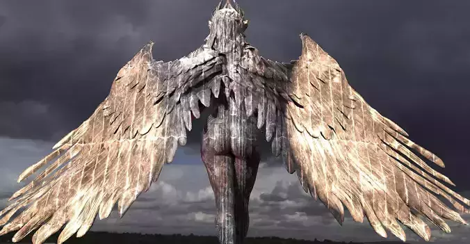 Atlantis Winged Statue 1  3D model