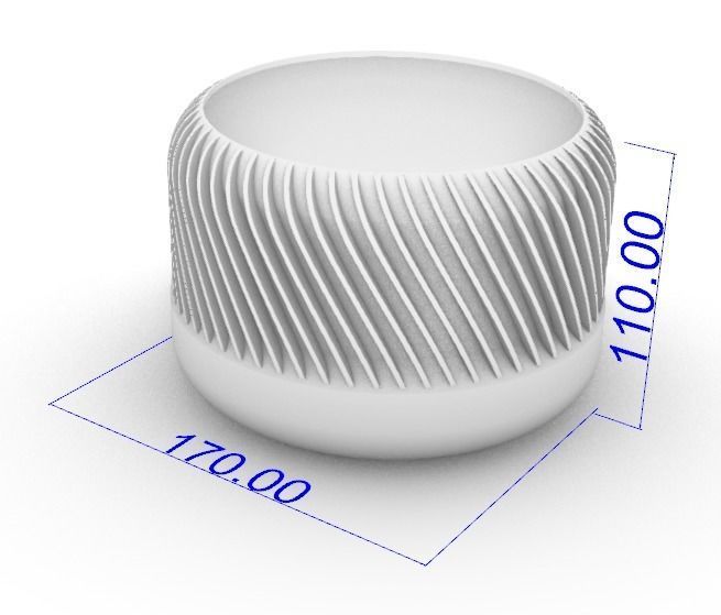 Plant pot with different design 3d 3D print model_8