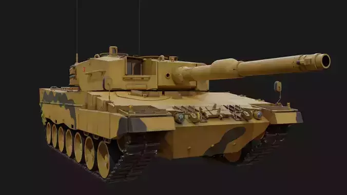Leopard 2a4  Low-poly 3D model