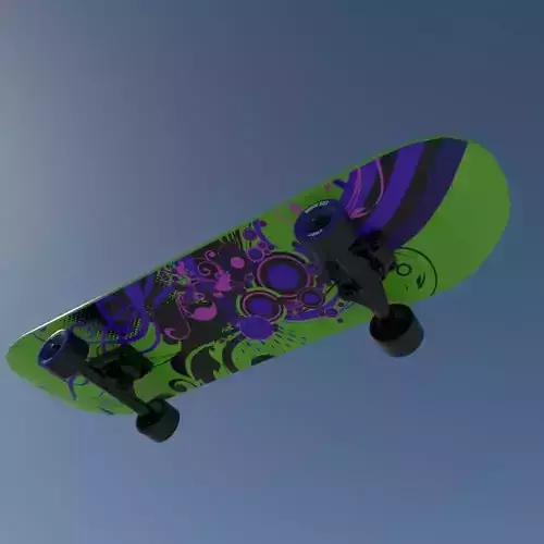 Skateboard in sky