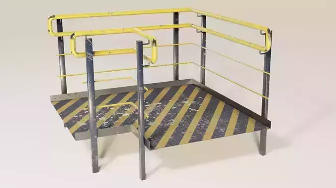 Ramp 4 PBR metal ladder with stripes