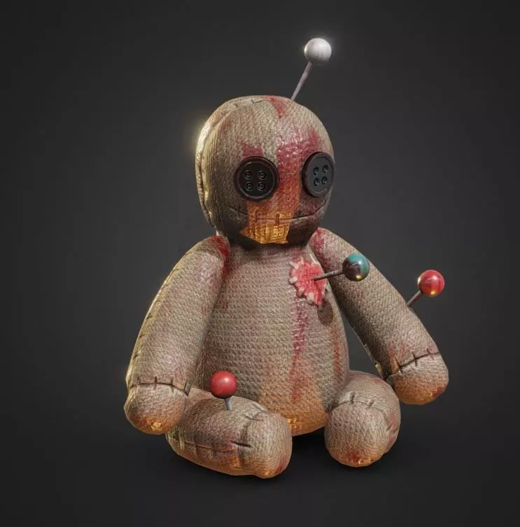 Voodoo Doll Low-poly 3D model_0