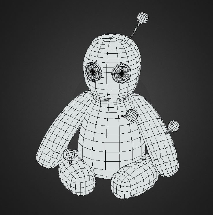 Voodoo Doll Low-poly 3D model_8