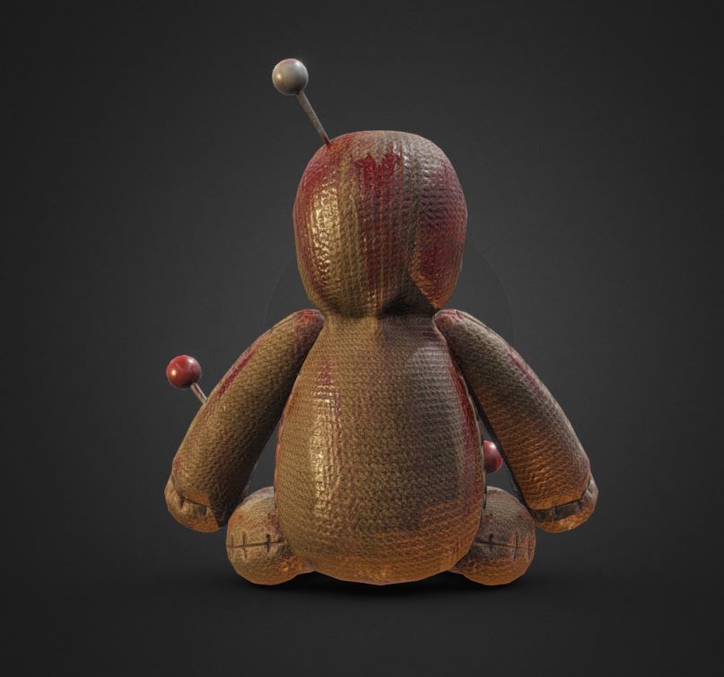 Voodoo Doll Low-poly 3D model_3