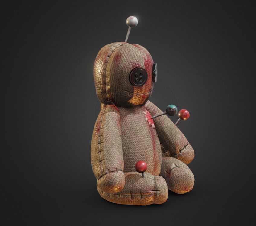 Voodoo Doll Low-poly 3D model_1