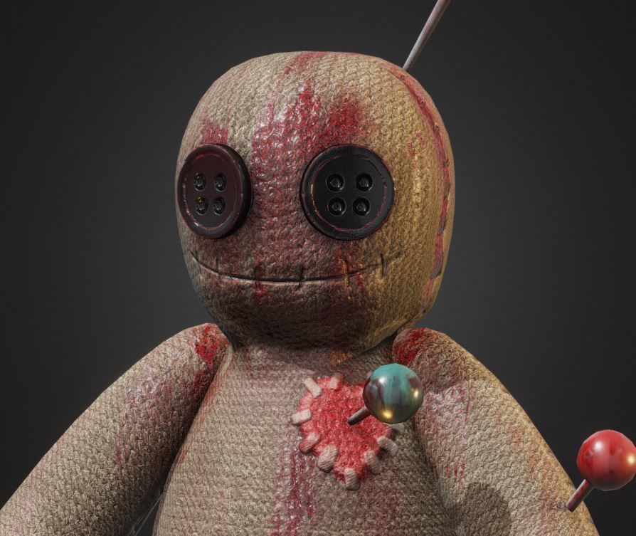 Voodoo Doll Low-poly 3D model_5
