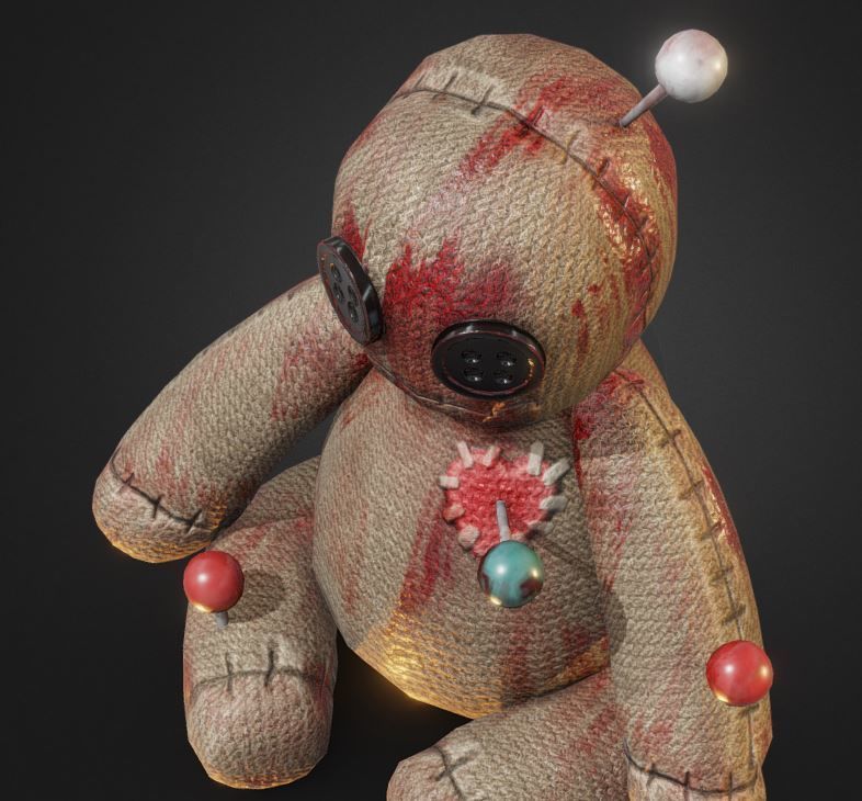Voodoo Doll Low-poly 3D model_7