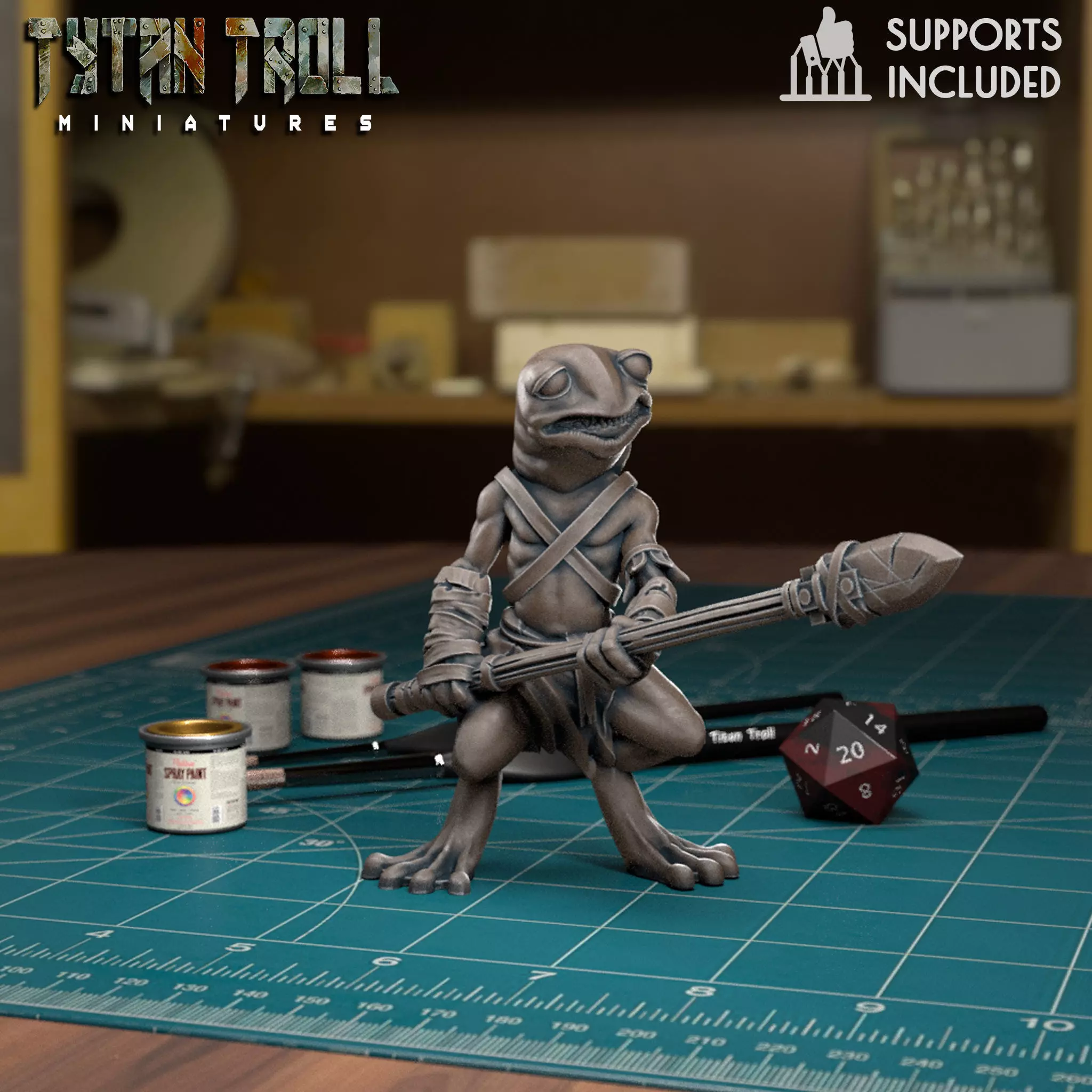 Frog folk 02 - Pre-Supported 3D print model