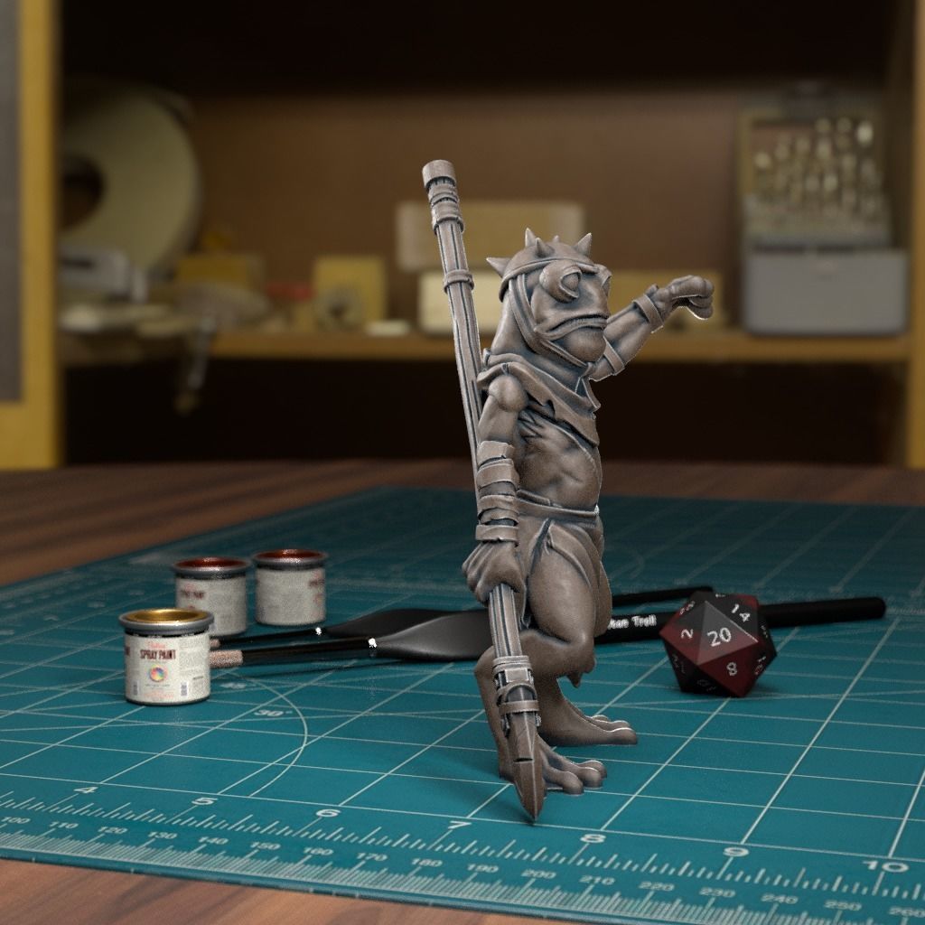 Frog folk 03 - Pre-Supported 3D print model_4