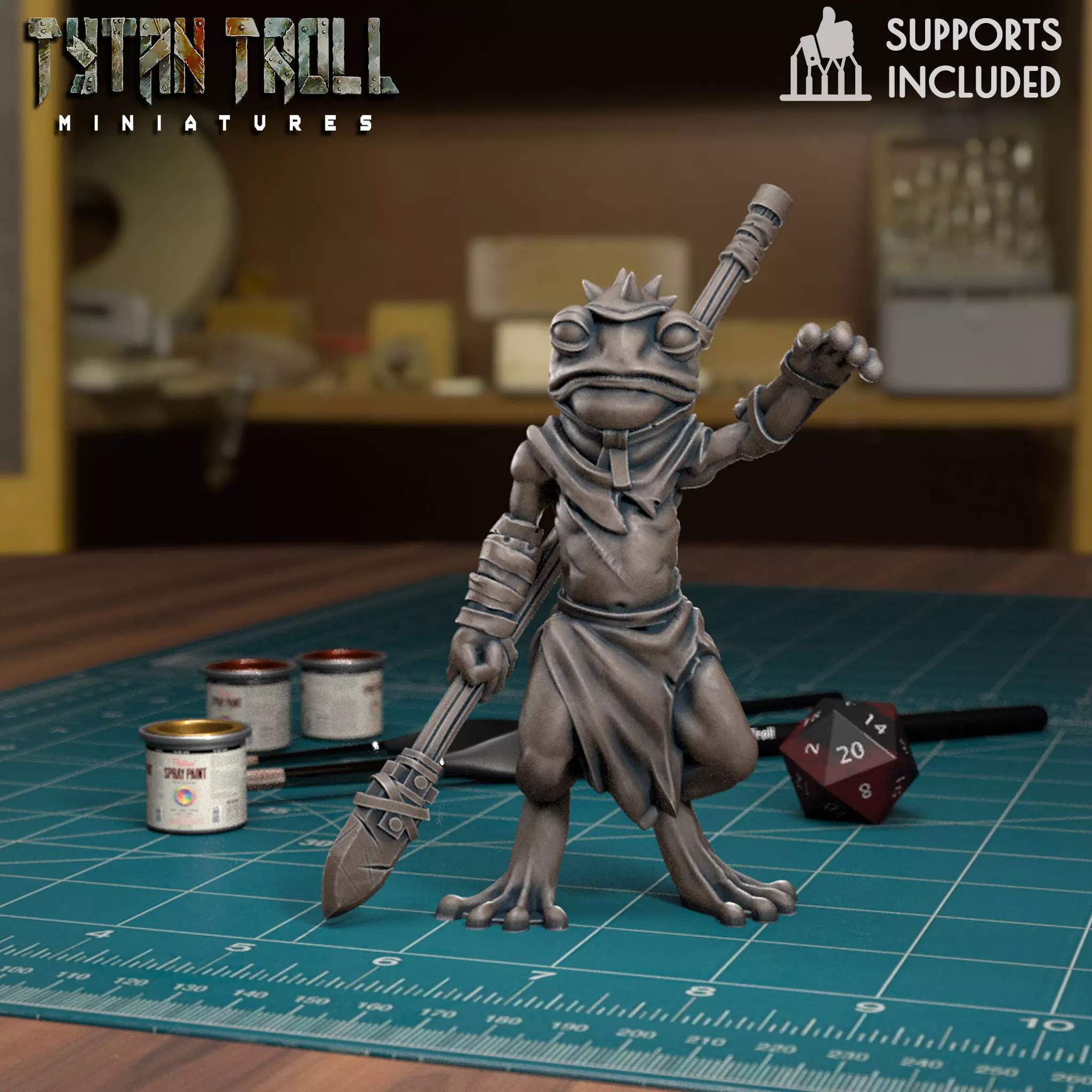 Frog folk 03 - Pre-Supported 3D print model_0