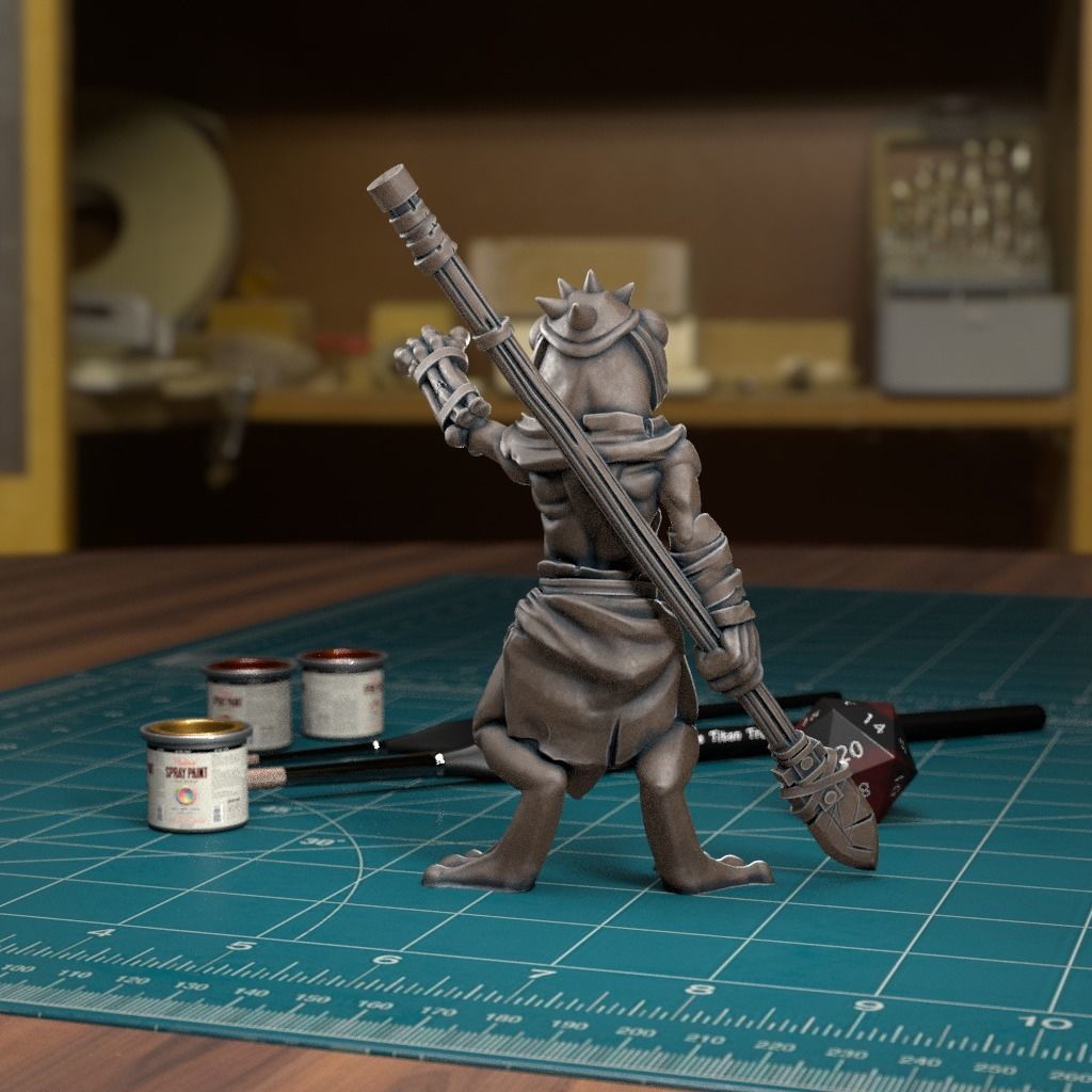 Frog folk 03 - Pre-Supported 3D print model_3