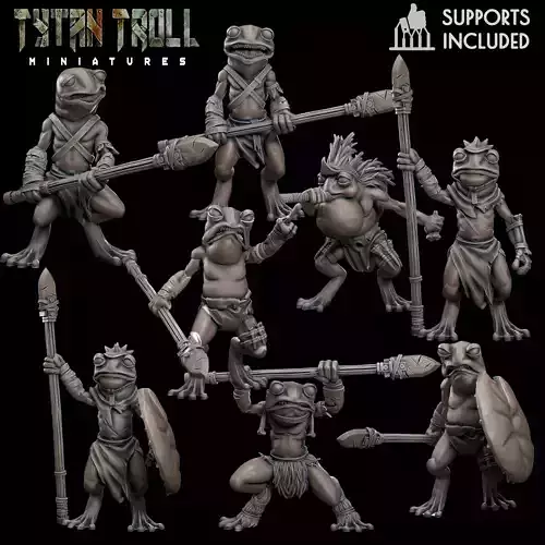 Frog Folk Bundle - Pre-Supported 3D print model