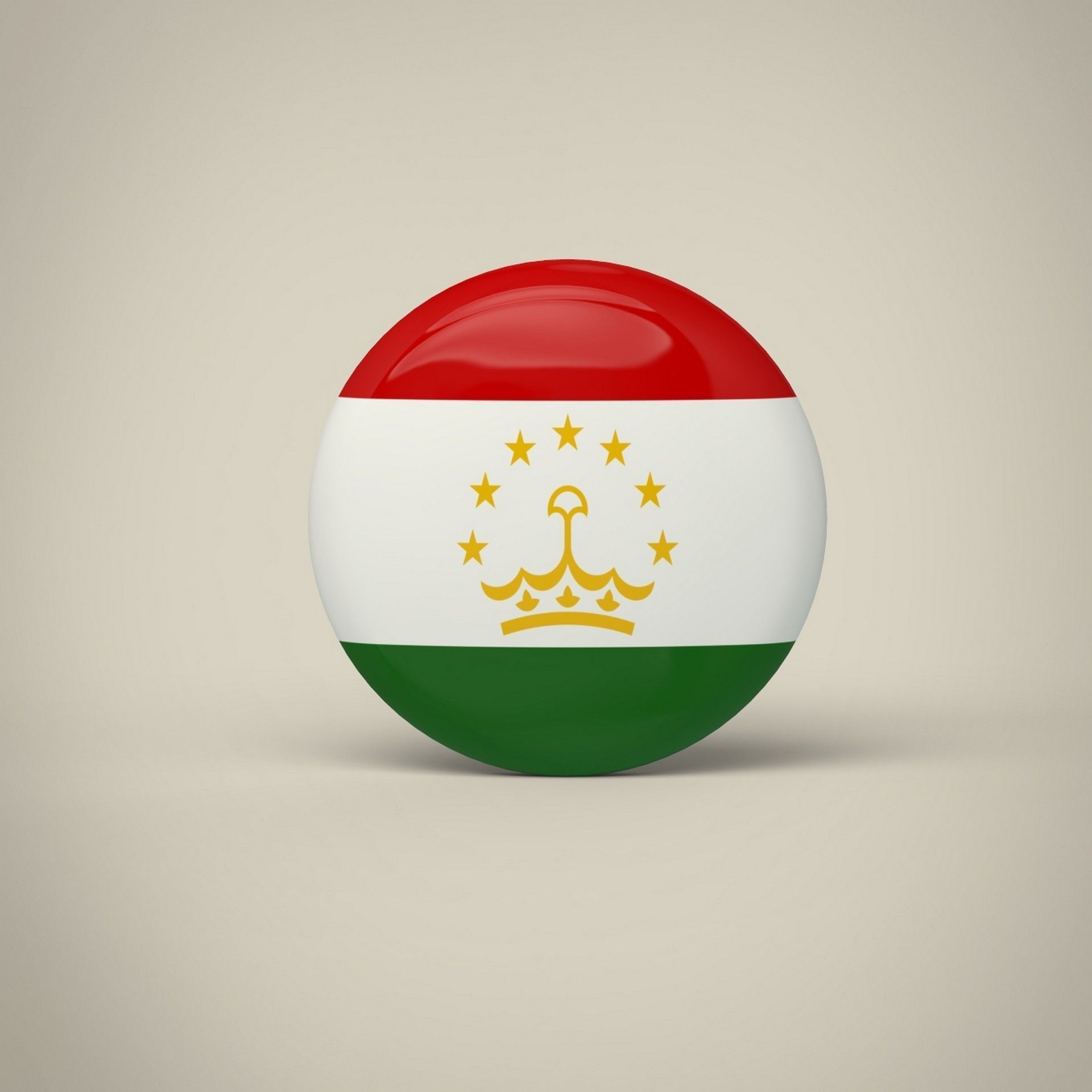 Tajikistan Badge Low-poly 3D model_1