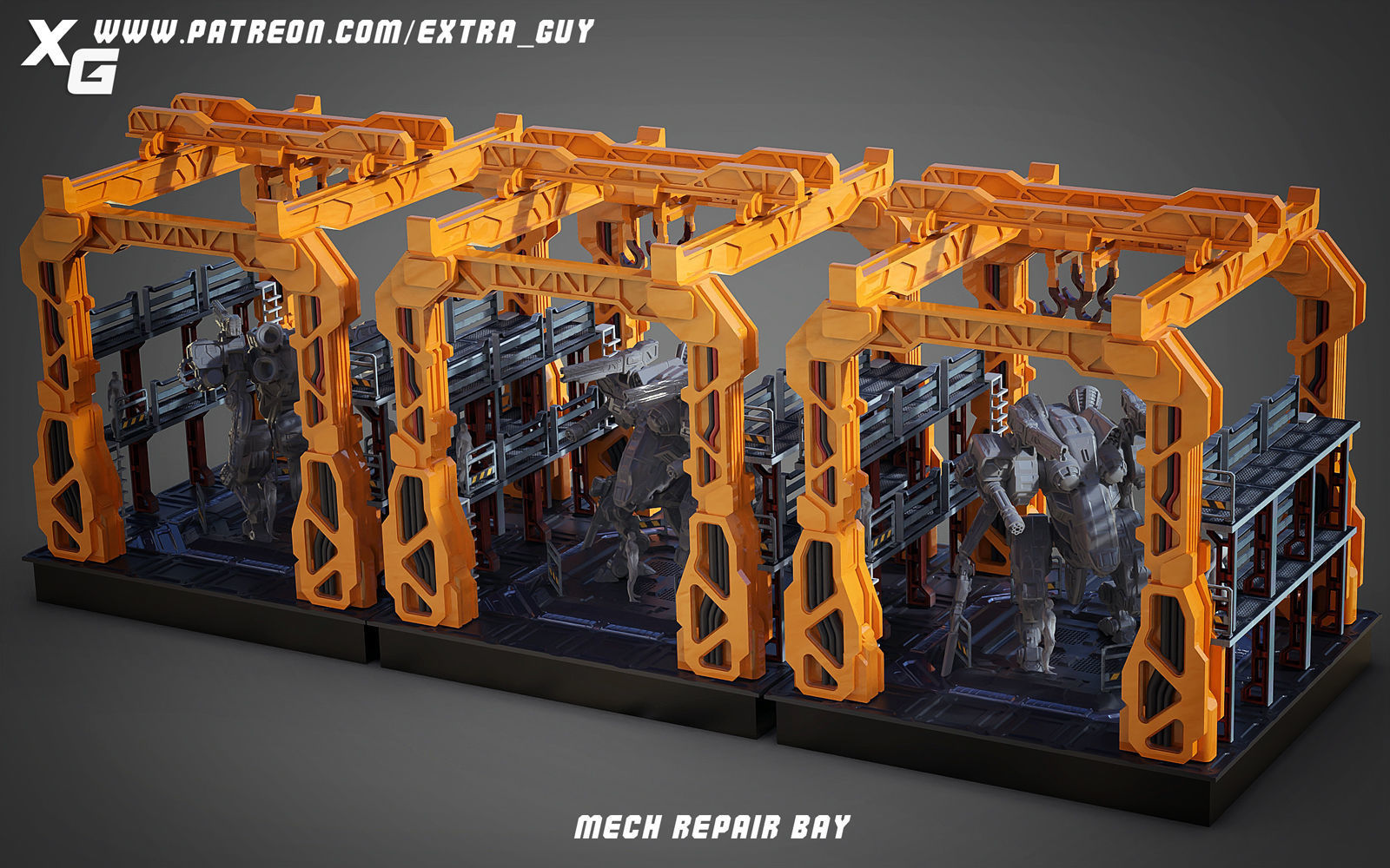 Repair Bay set props 3D Printable 32mm base 3D print model_13