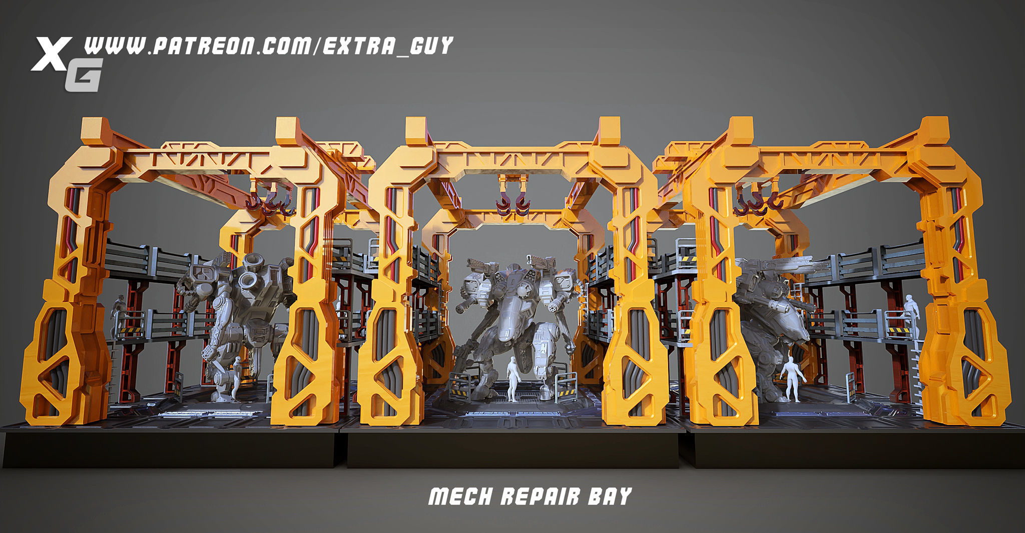 Repair Bay set props 3D Printable 32mm base 3D print model_11