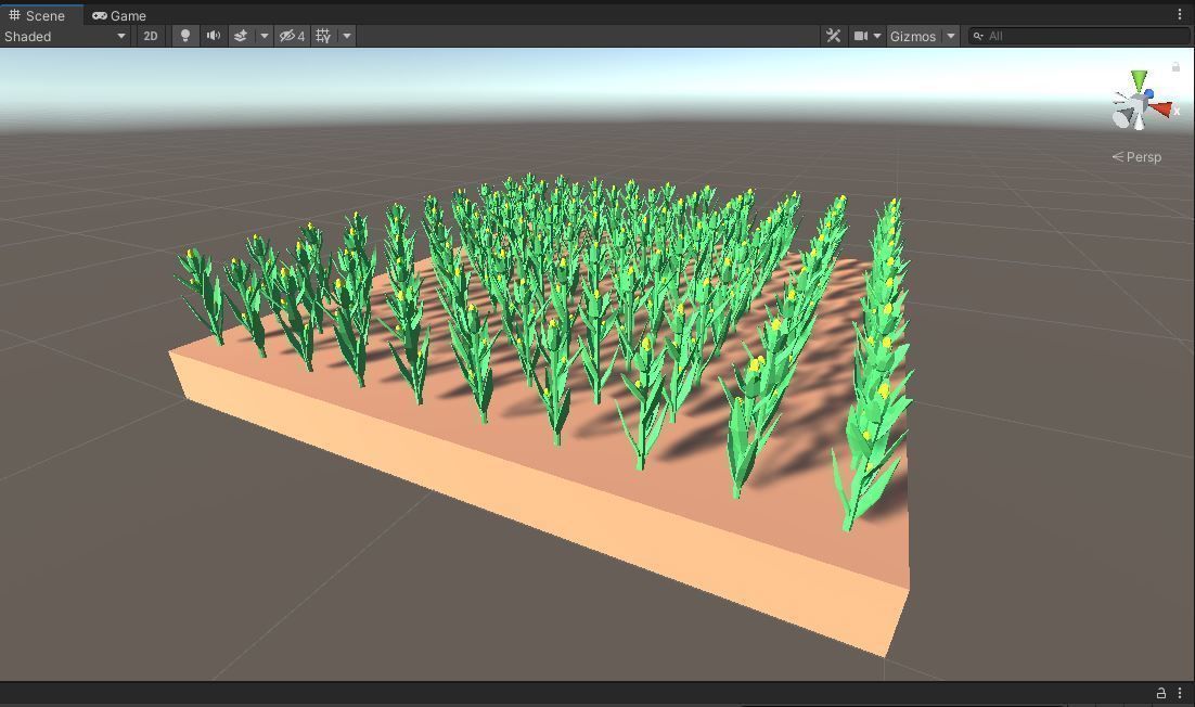 Corn field isometric Low-poly 3D model_18