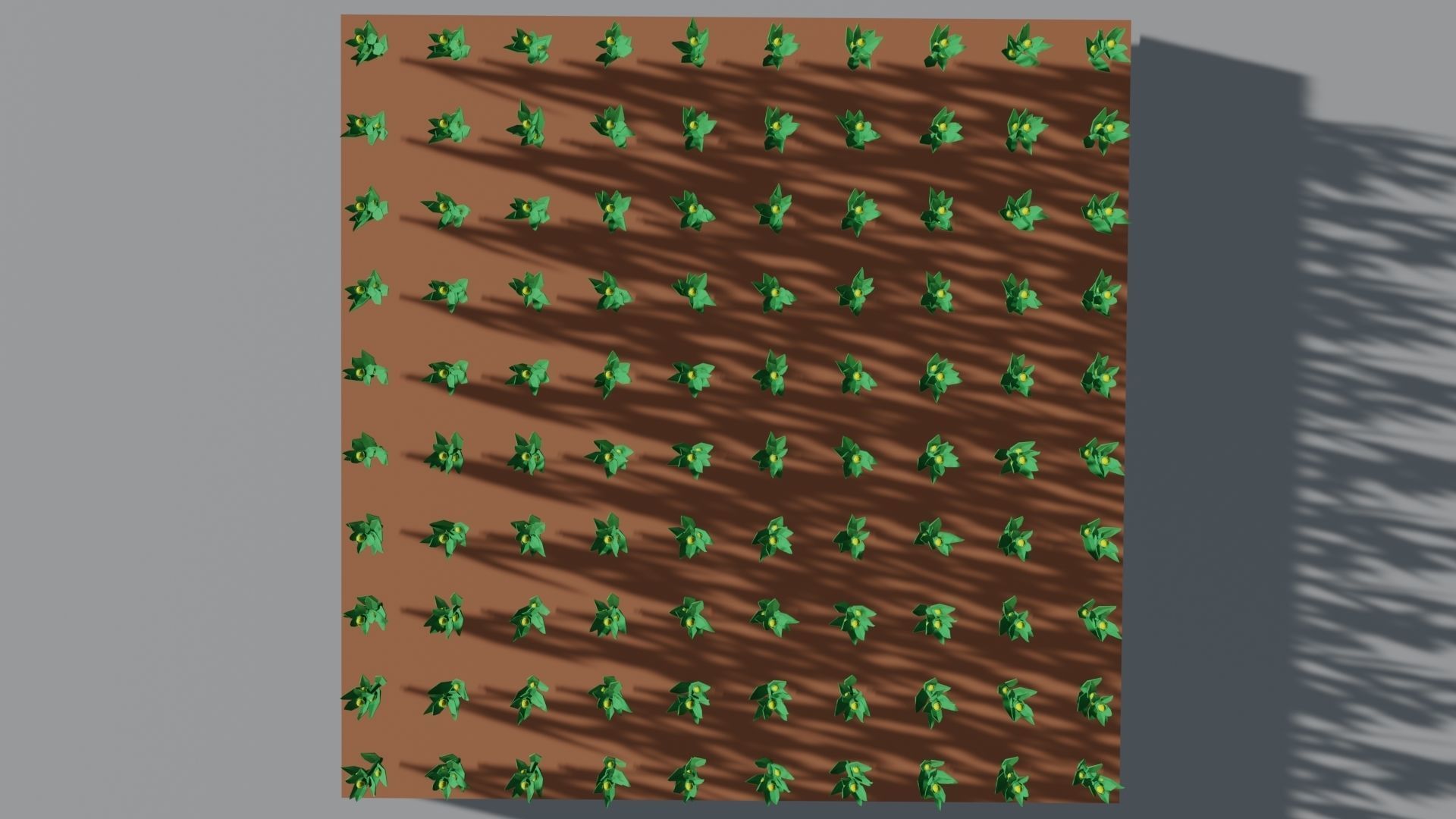 Corn field isometric Low-poly 3D model_8