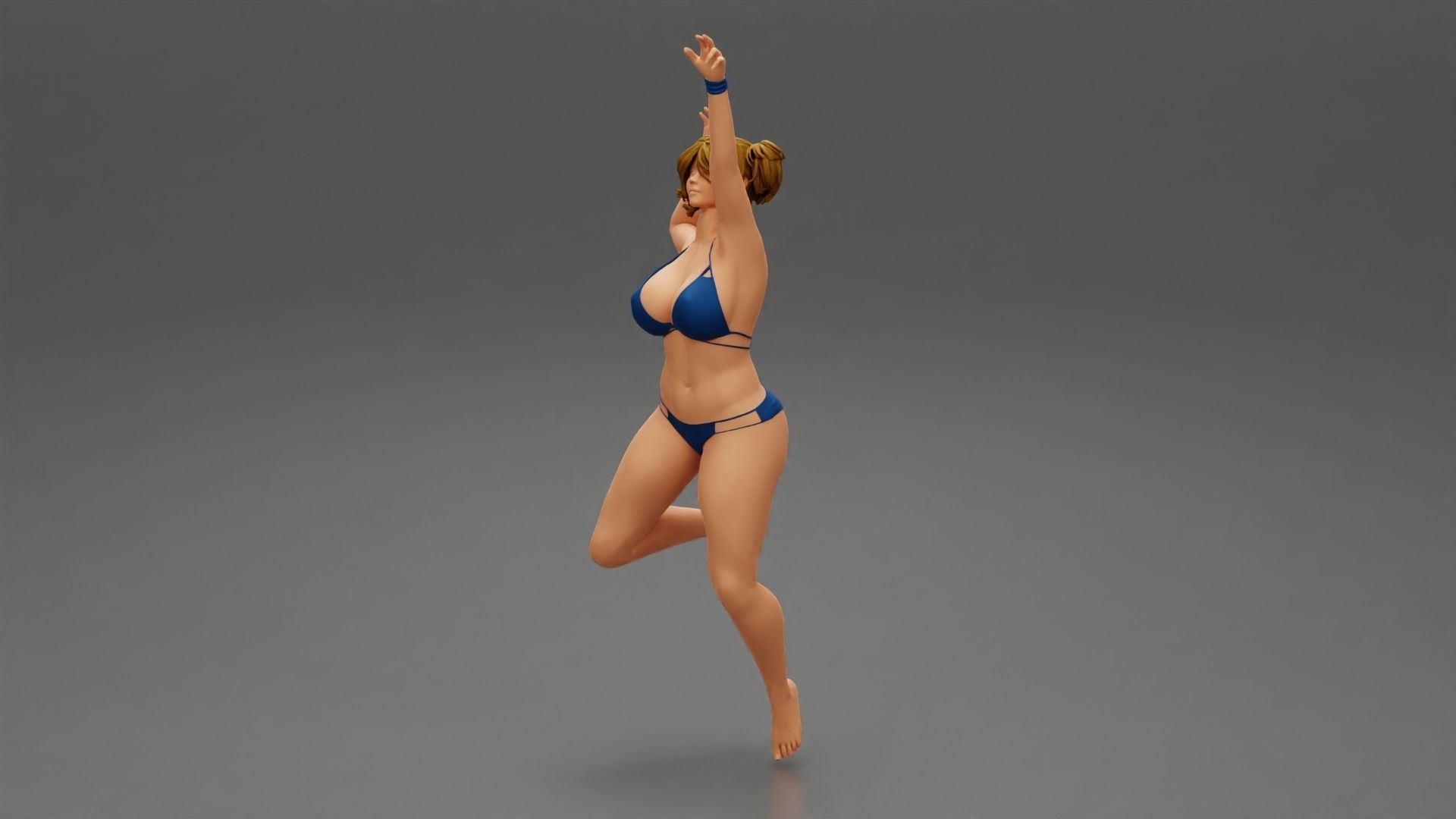 VolleyBall Girl 1 Posing 3D print model_4