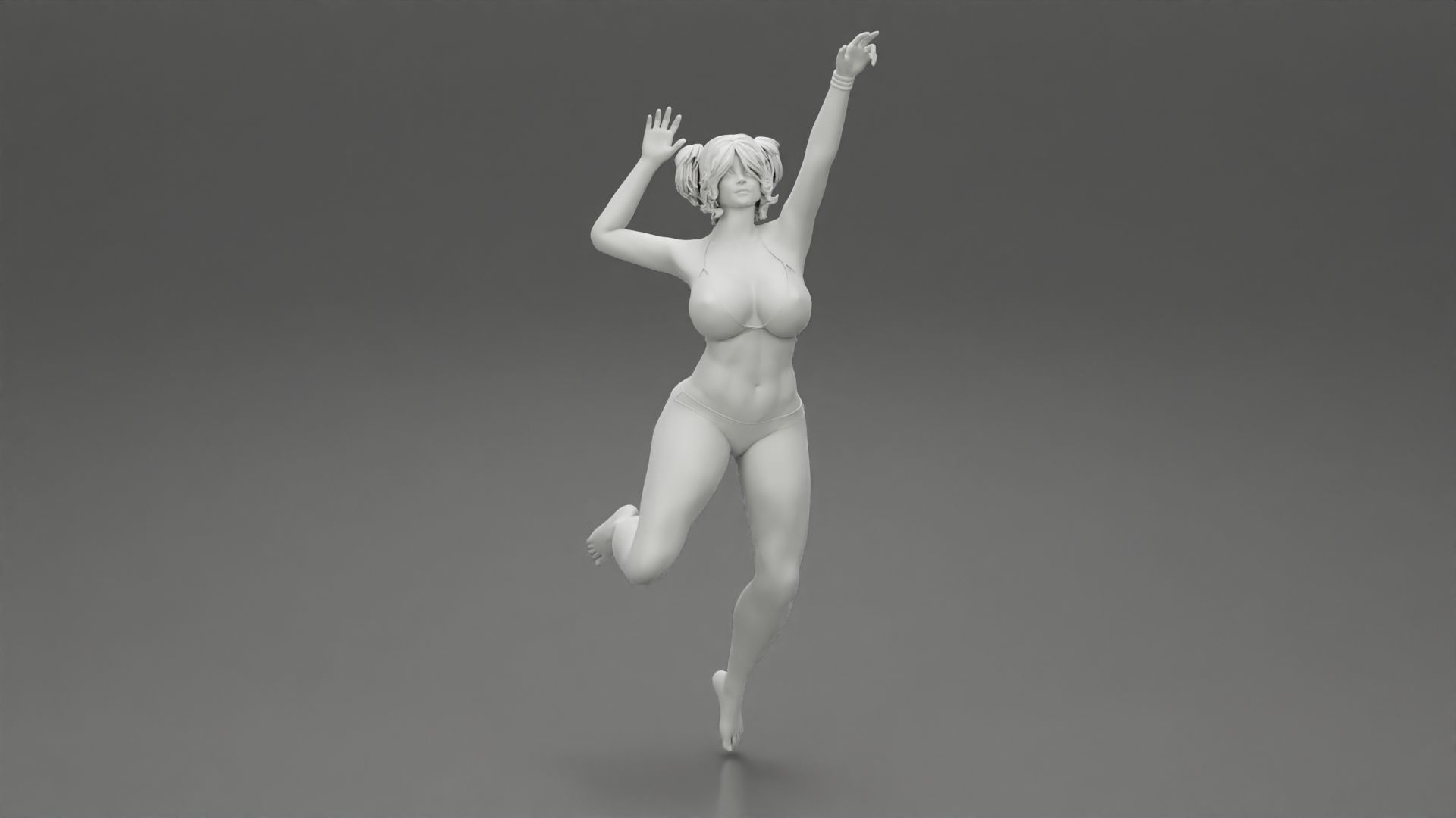 VolleyBall Girl 1 Posing 3D print model_6