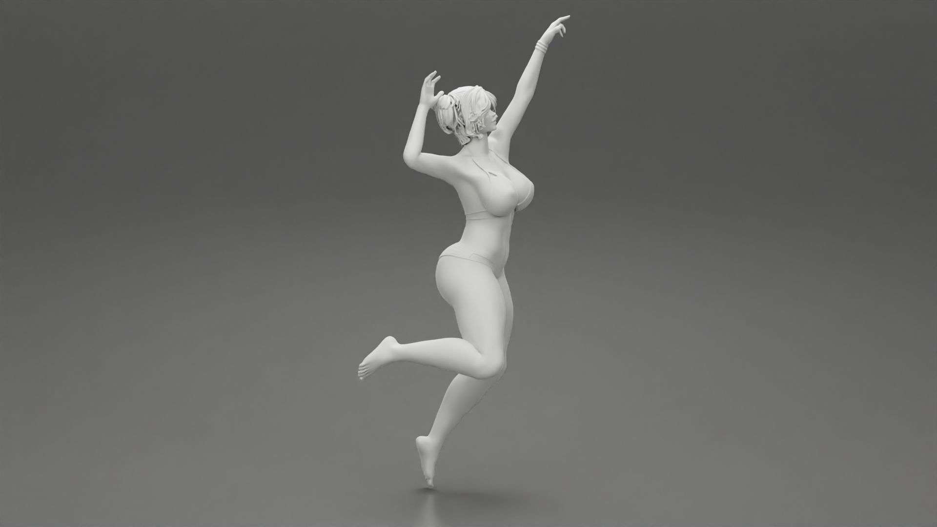 VolleyBall Girl 1 Posing 3D print model_2