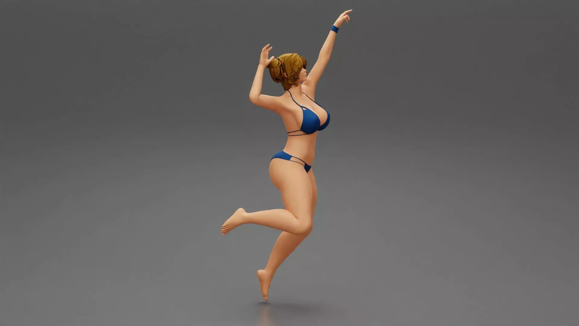 VolleyBall Girl 1 Posing 3D print model_0