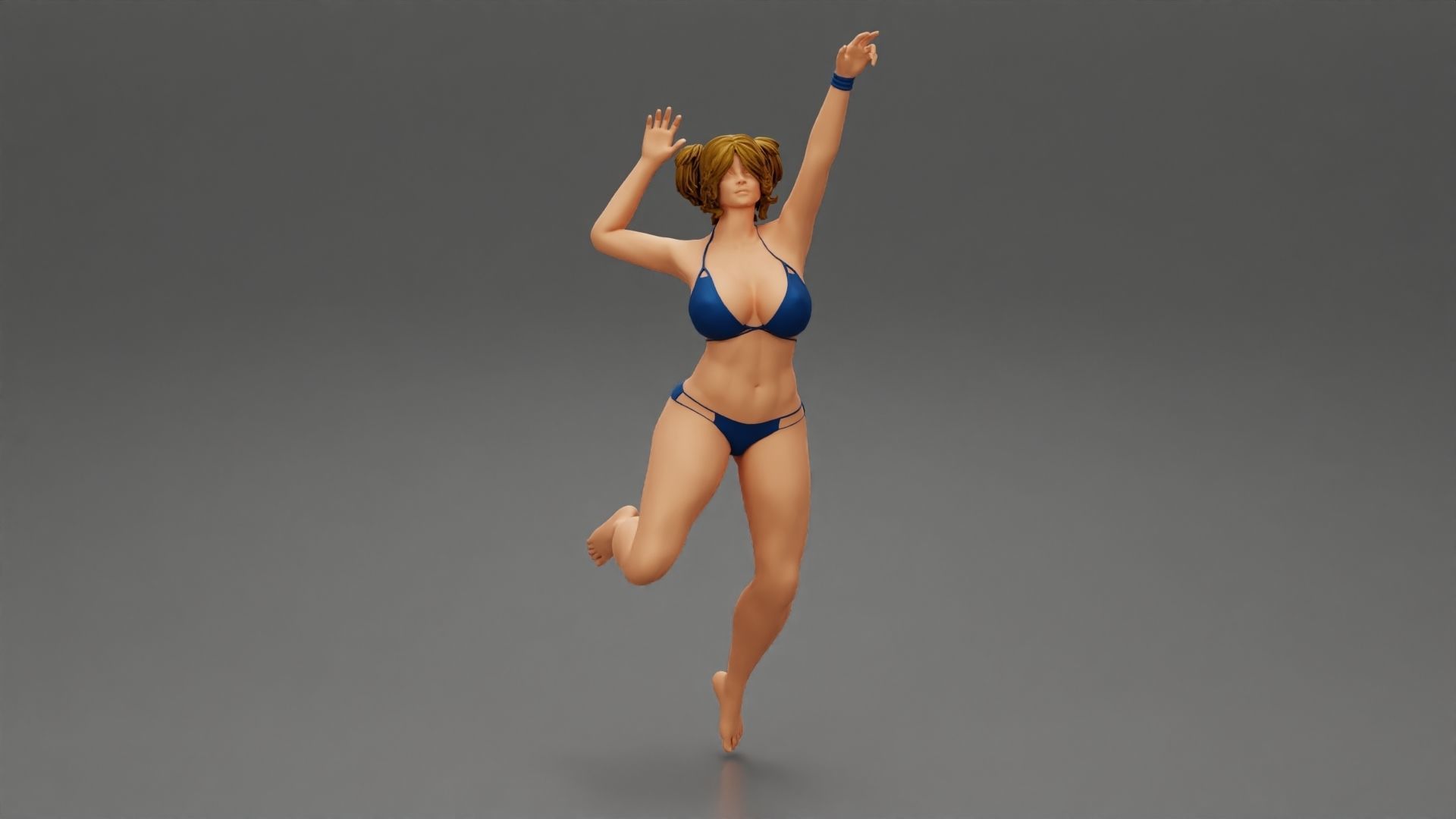VolleyBall Girl 1 Posing 3D print model_3
