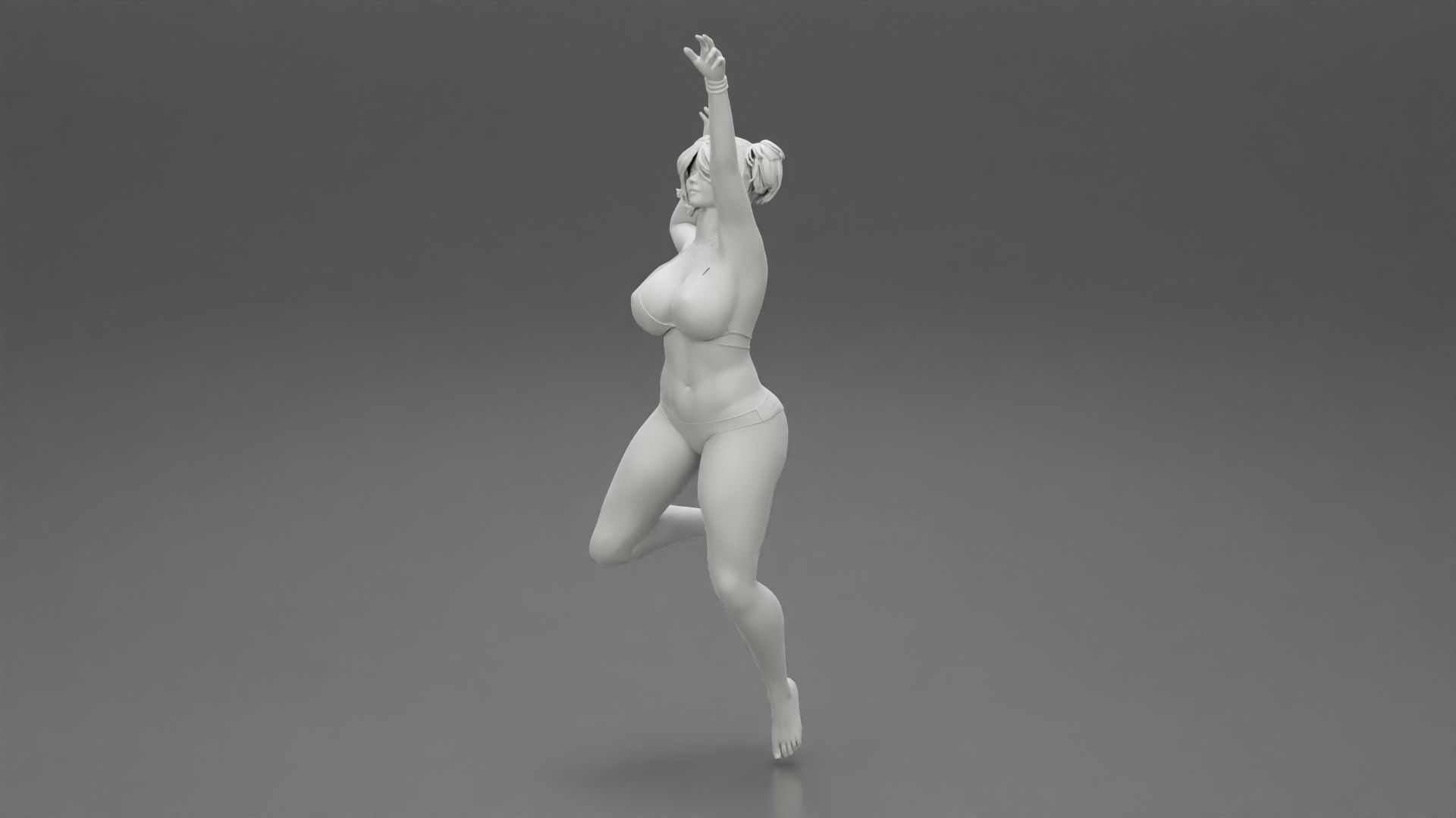VolleyBall Girl 1 Posing 3D print model_8