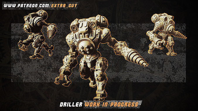 Steampunk Big Daddy 40mm and 60mm 3D Printable 3D print model
