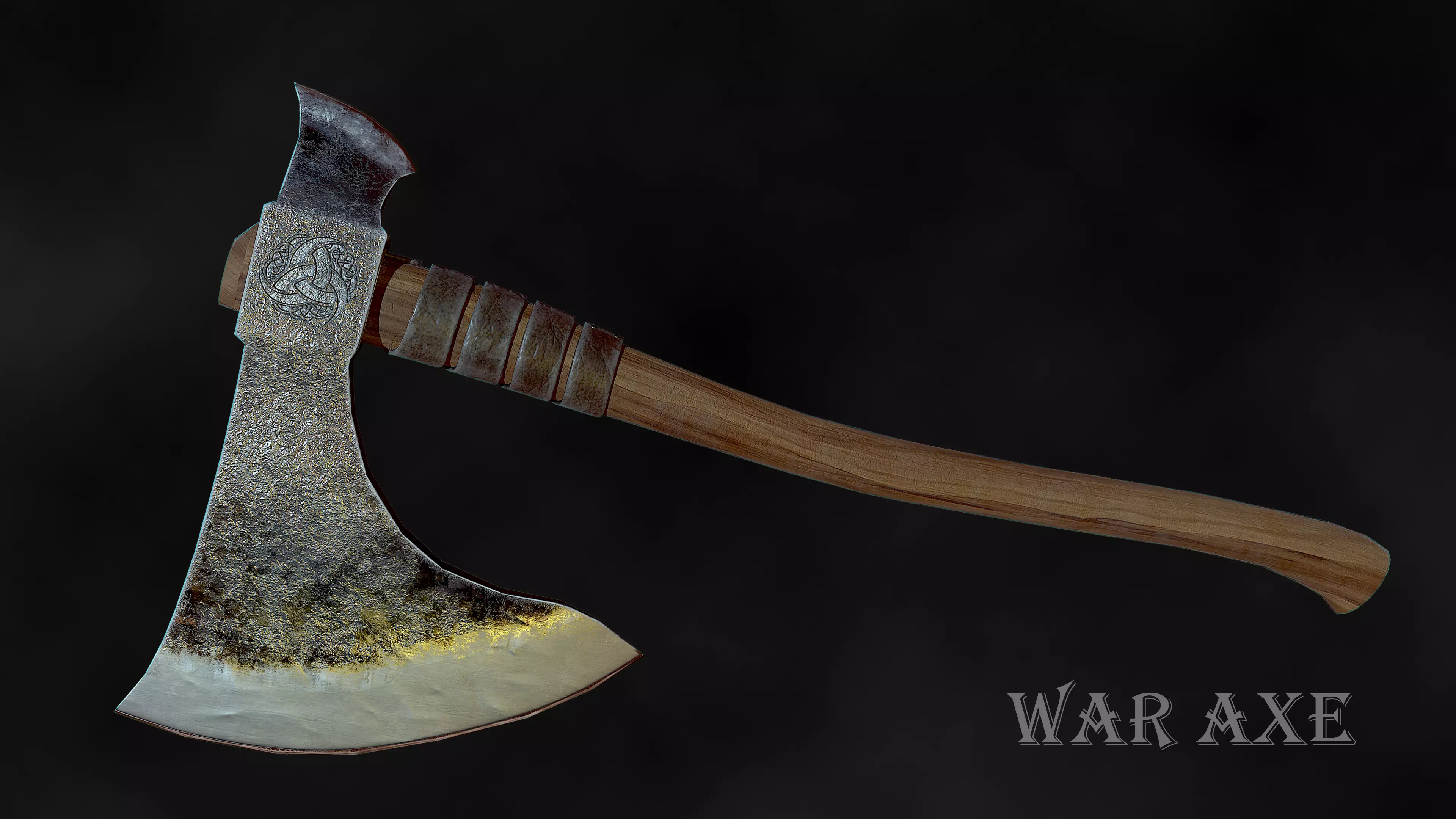 Low Poly War Axe Free low-poly 3D model