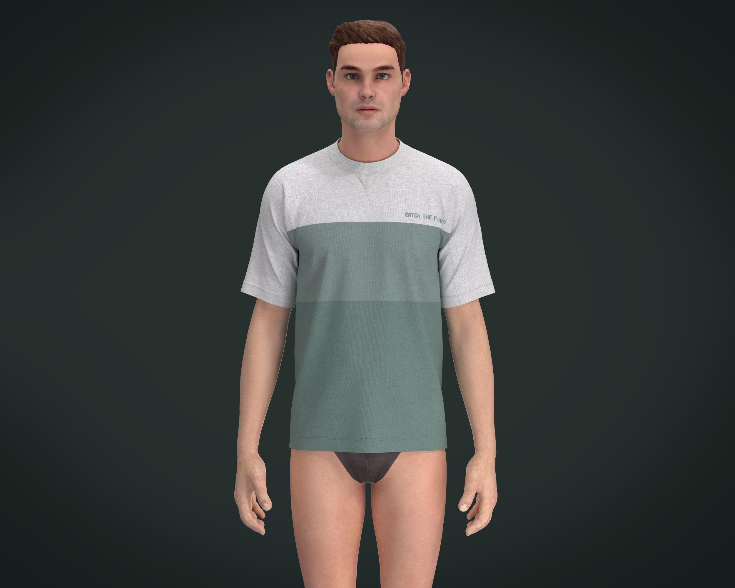 T-shirt Catch the mood  3D model_6