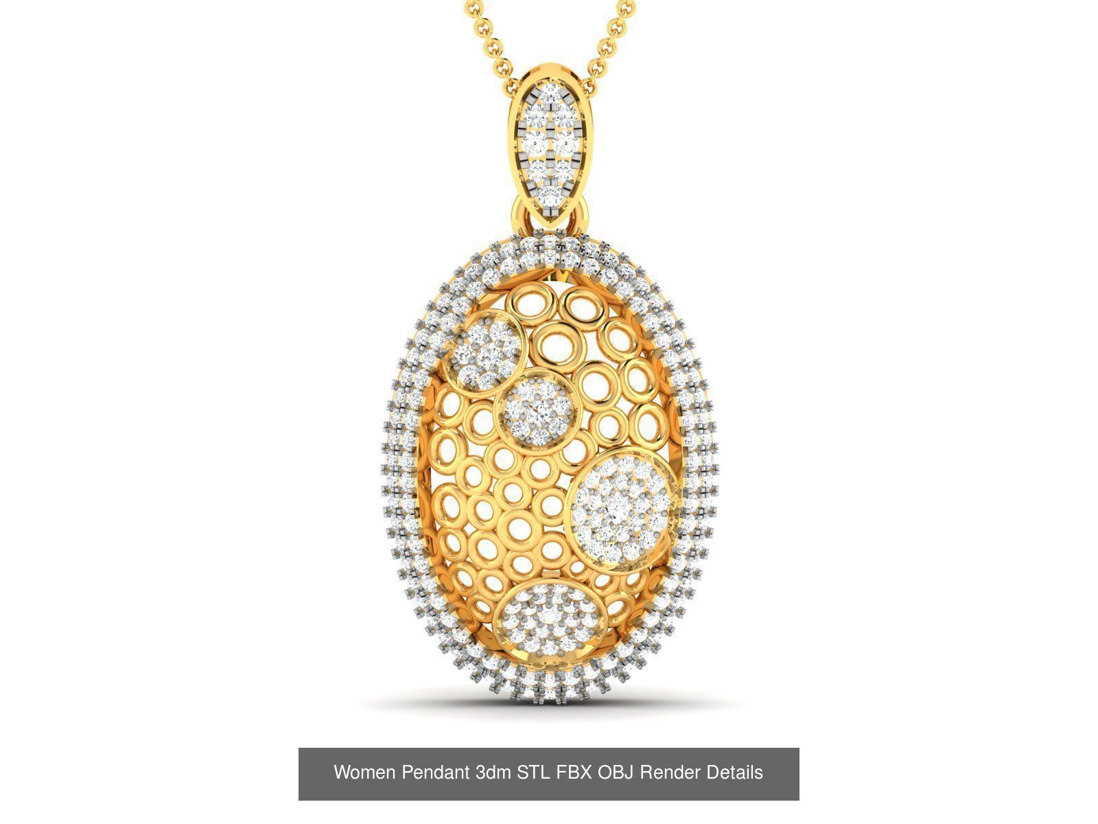 59 Women Pendant 3dm STL OBJ FBX Render Detail Bulk Collection _37