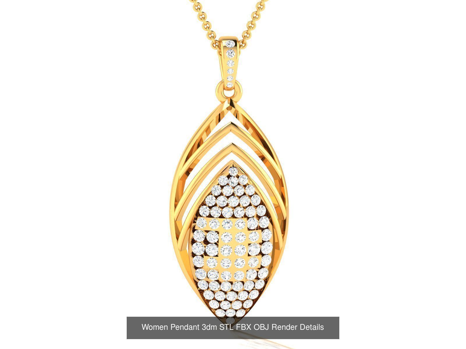 59 Women Pendant 3dm STL OBJ FBX Render Detail Bulk Collection _43